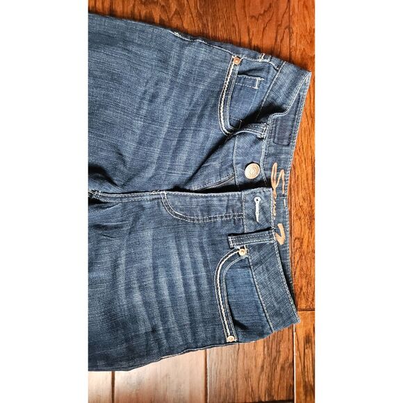 Seven7 Dark Wash Boot Cut Bling Jeans 28" - Picture 4 of 8